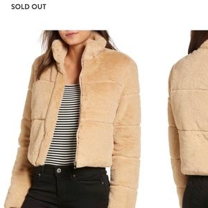 Women’s Tiger Mist Bridget Faux Fur Beige Jacket